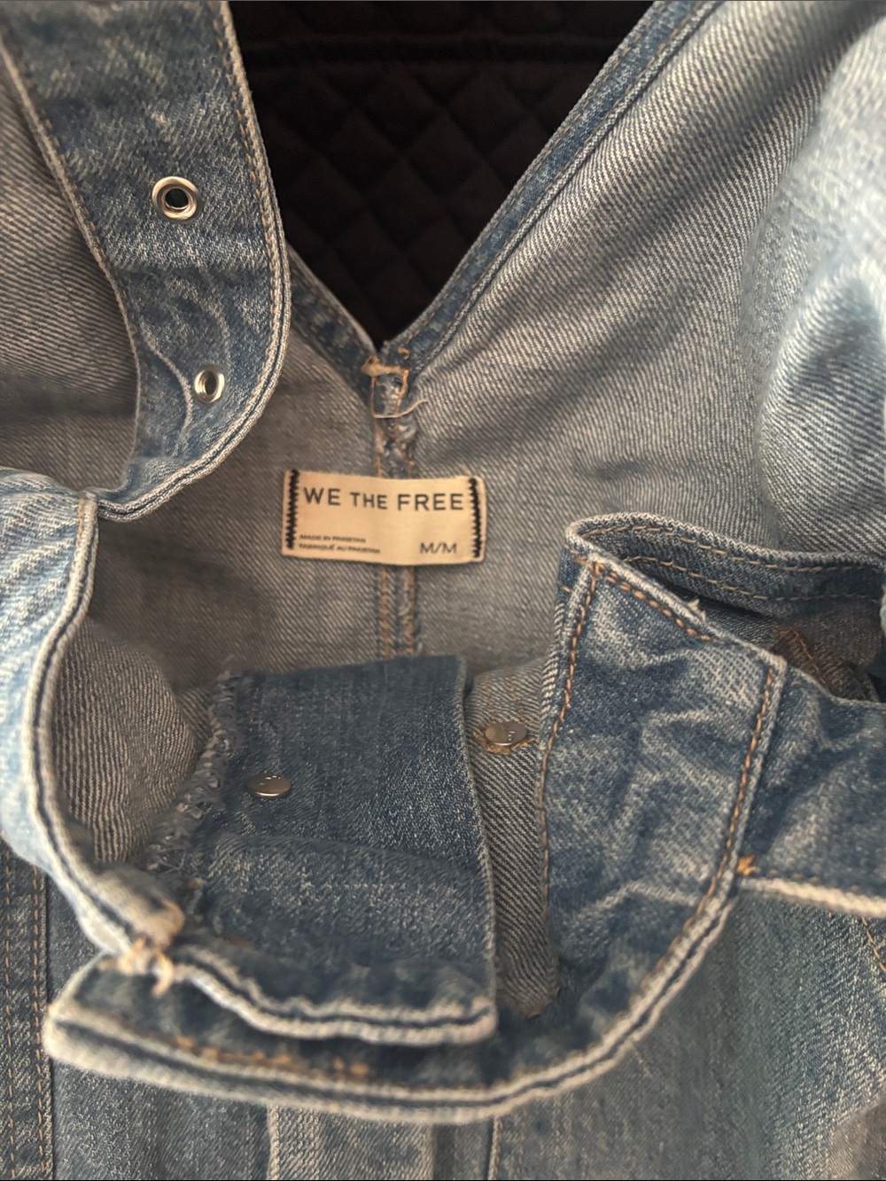 We The Free faded blue denim overalls - Picture 2 of 4